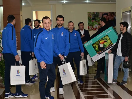 Azərbaycan millisinin üzvləri müharibə əlilləri pansionatında olublar