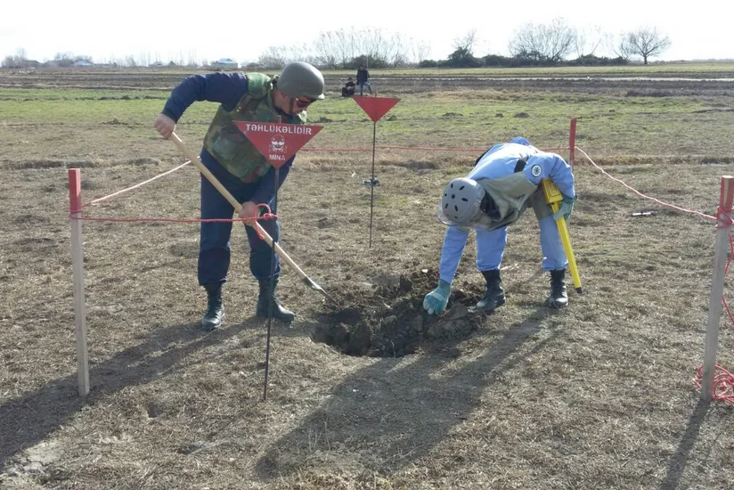 Tərtərdə top mərmisinin qalıqları aşkarlanıb