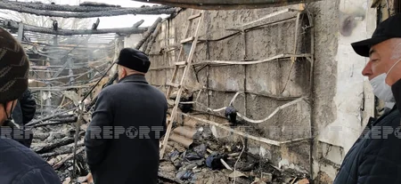 Samuxda 60 000 manatlıq geyimin olduğu mağaza yanıb