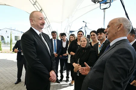 Prezident Ağdamın Kəngərli kəndinin birinci mərhələsinin açılışında iştirak edib - YENİLƏNİB