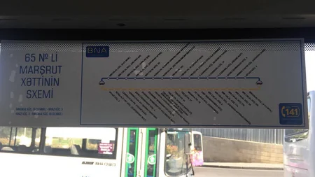 Bakıda ilk dəfə sərnişin avtobuslarına eyniləşdirmə kodları vurulub