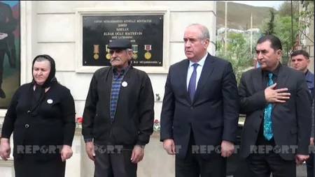 Qobustanda Vətən müharibəsi şəhidinin xatirəsinə inşa edilən bulaq kompleksinin açılışı olub