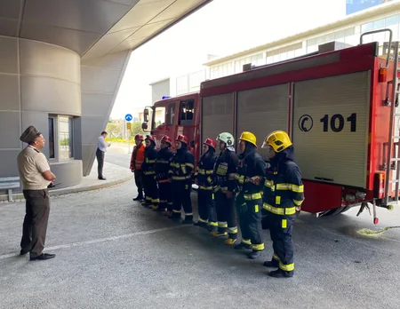 FHN “Port Baku Tower 2” biznes mərkəzində yanğın-taktiki təlim keçirib