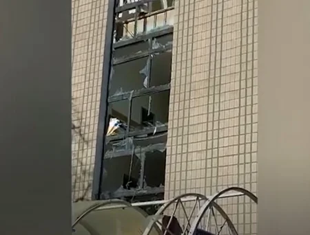 Projectile fired at residential quarters in downtown Chernihiv causes destruction