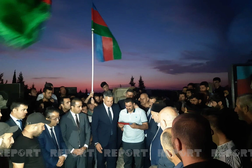 Biləsuvarda şəhid Zöhrab Kərimov dəfn edilib 