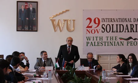BMT-nin Azərbaycandakı rezident əlaqələndiricisi və Fələstin səfiri Qərb Universitetində olub
