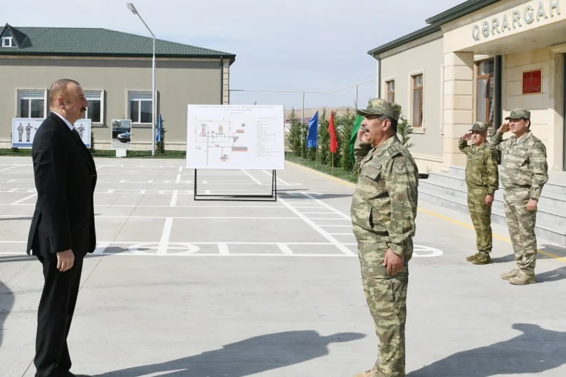 Supreme Commander-in-Chief of Azerbaijan participates at opening of N military unit of Missile Troops