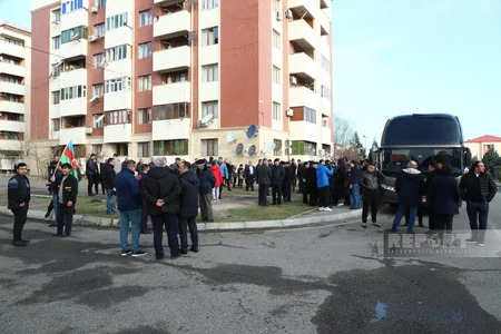 Xocalıda qalıqları aşkarlanan 7 nəfərlə vida mərasimi keçirilib