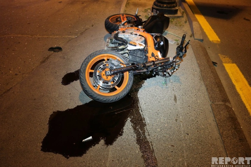 Ağstafada motosikletçi qəza nəticəsində xəsarət alıb