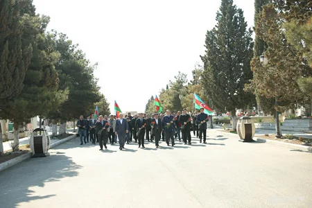 Gəncədə şəhid kapitan İnqilab Quliyevin xatirəsi anılıb - FOTO