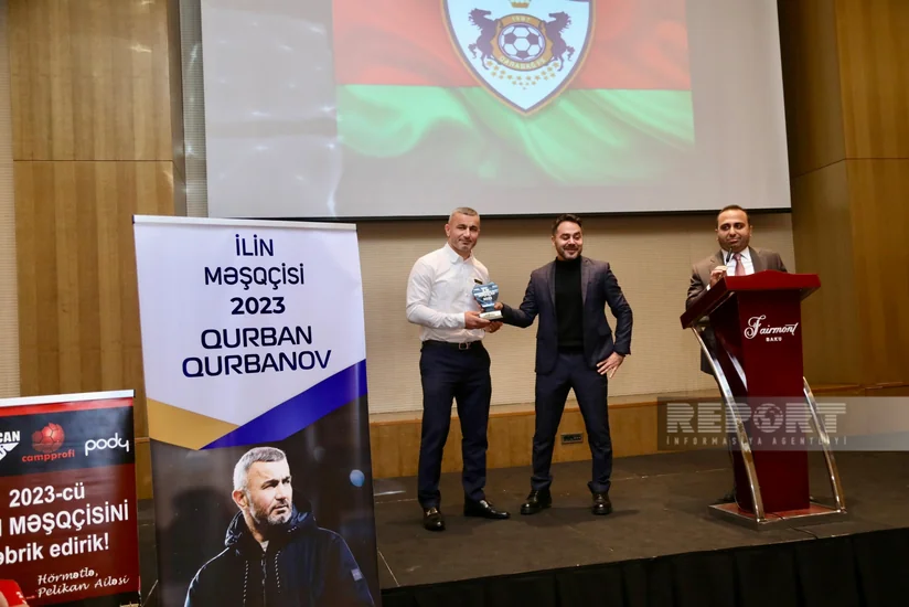İlin məşqçisi seçilən Qurban Qurbanov mükafatlandırılıb
