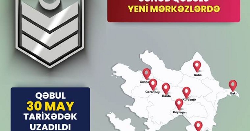 Müddətdən artıq həqiqi hərbi xidmətə qəbulun müddəti uzadılıb