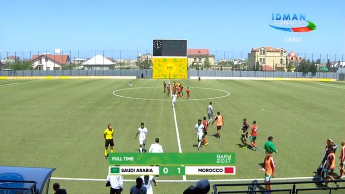 Baku 2017: First football match was held between Morocco vs Saudi Arabia