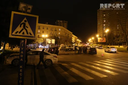 Bakıda kobud qayda pozuntusuna yol verən sürücü qəza törədib - FOTO