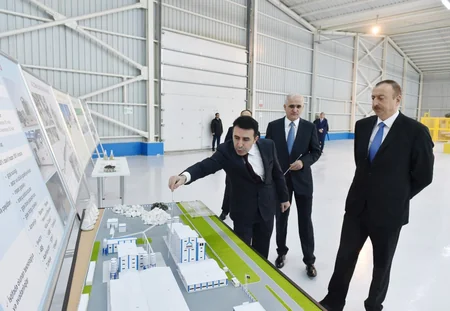 Prezident İlham Əliyev Yeni Ağdağ gips zavodunun açılışında iştirak edib