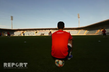 Azərbaycan millisi növbəti məşqini keçirib - FOTOREPORTAJ