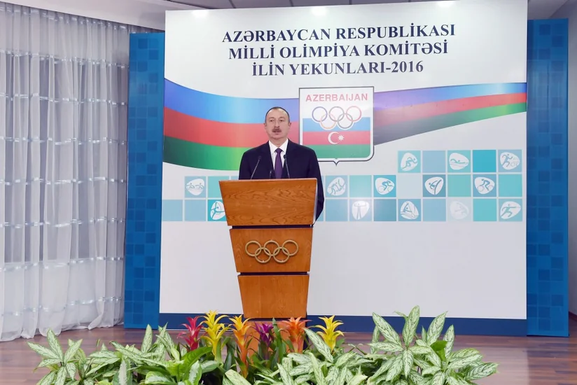 President Ilham Aliyev attended a ceremony dedicated to sport results of 2016 - UPDATED