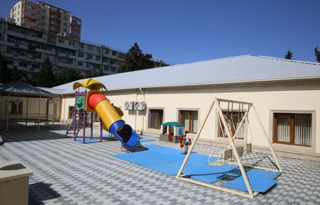 Azerbaijani first lady views newly renovated orphanage and kindergarten No.3 in Khatai