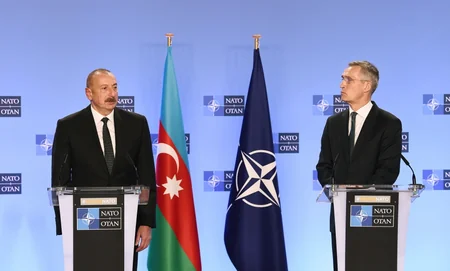 President Ilham Aliyev, NATO Secretary General Jens Stoltenberg hold joint press conference in Brussels