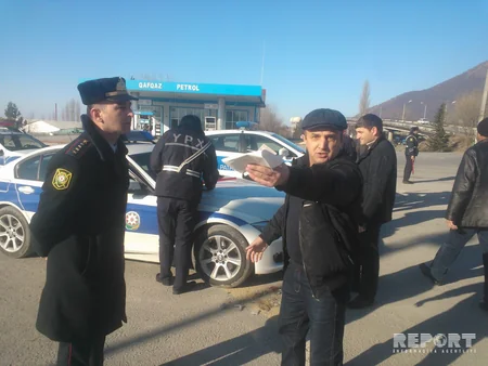 DYP Şəkidə reyd keçirib, 50-yə yaxın sürücü cərimələnib - FOTO
