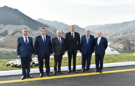 Azərbaycan Prezidenti Şəmkirçay su anbarının açılış mərasimində iştirak edib