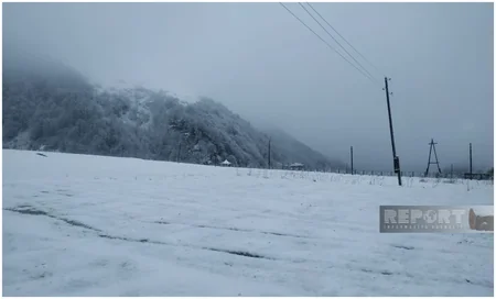 Sarıbaşa qar yağıb - FOTOREPORTAJ