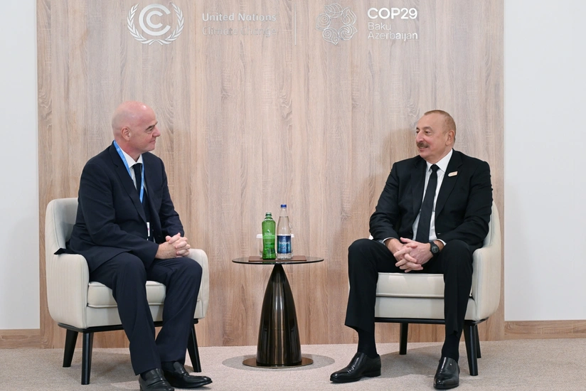 İlham Əliyev FIFA-nın prezidenti ilə görüşüb