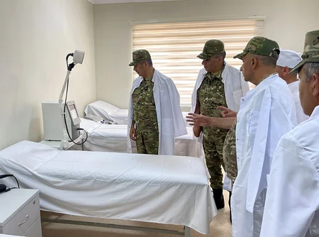 Zakir Həsənov Xocavənddə hərbi hospitalın açılışında olub