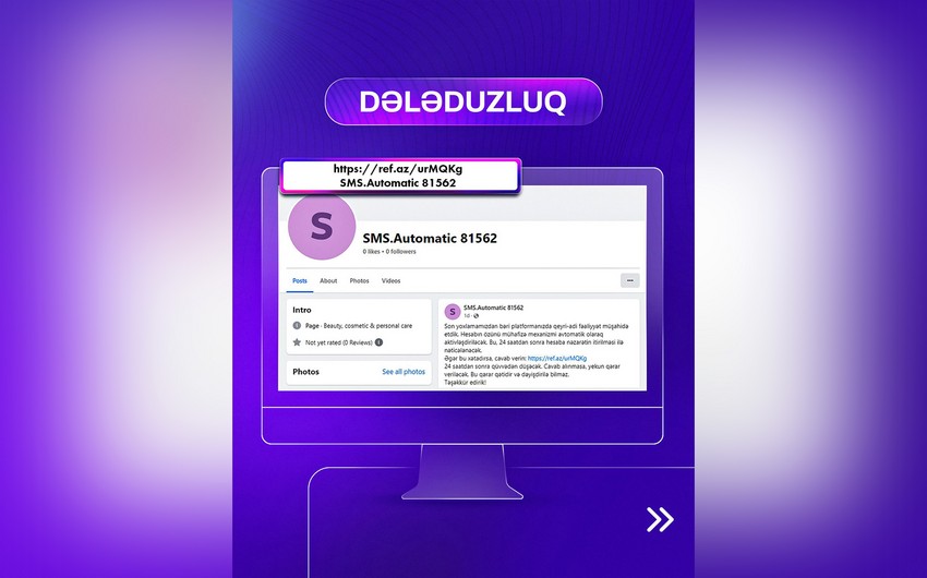 Elektron Təhlükəsizlik Xidməti “Facebook” hesabları ilə bağlı xəbərdarlıq edib