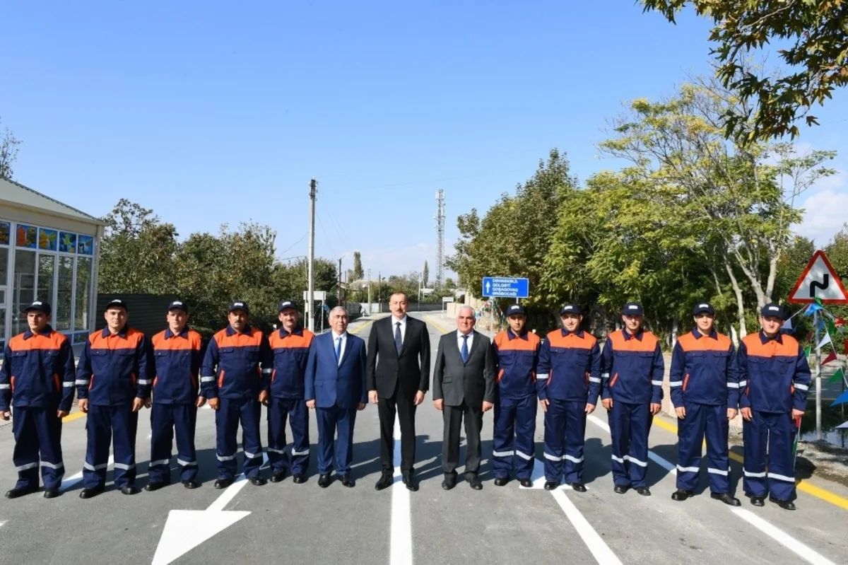 President Ilham Aliyev inaugurated newly reconstructed Golgati-Dahnakhalil-Goshagovag-Arabojaghi highway in Aghdash