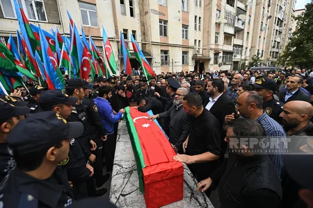 Erməni terroru nəticəsində həlak olan polis serjantı dəfn olunub - YENİLƏNİB-2