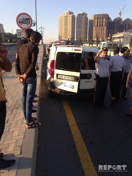 Bakıda yuxulu sürücü avtomobili PPX maşınına vurub - FOTO