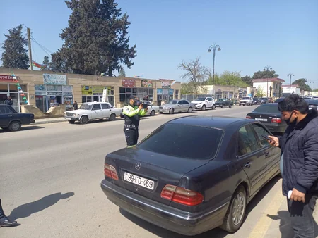 Biləsuvarda yol hərəkəti qaydalarını pozan sürücülərə qarşı reyd keçirildi