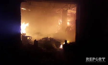 Kürdəmir bazarında yanğın söndürülüb - FOTO - YENİLƏNİB