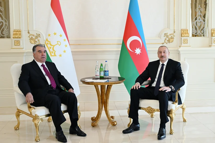 President of Azerbaijan Ilham Aliyev holds one-on-one meeting with President of Tajikistan Emomali Rahmon