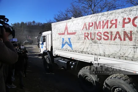 На дороге Ханкенди-Лачын в очередной раз созданы условия для движения автомобилей миротворцев