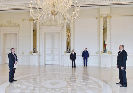 President Ilham Aliyev receives credentials of incoming two ambassadors