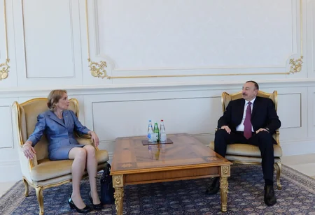 President Ilham Aliyev receives credentials of incoming British Ambassador