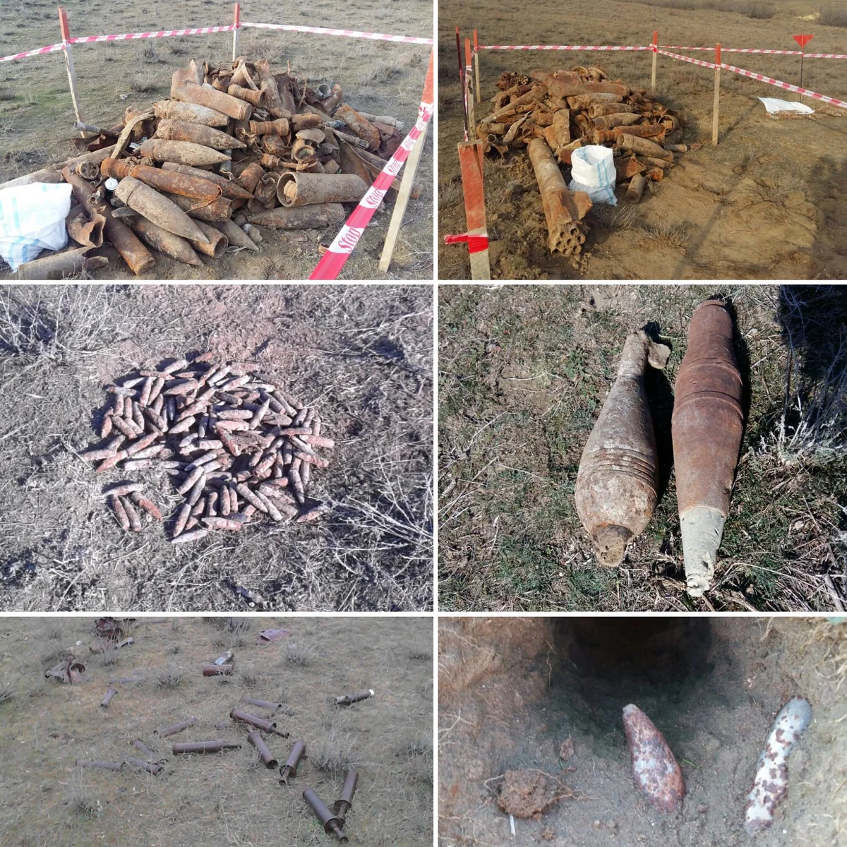 Ağstafada 517 ədəd müxtəlif növ partlamamış hərbi sursat aşkar olunub