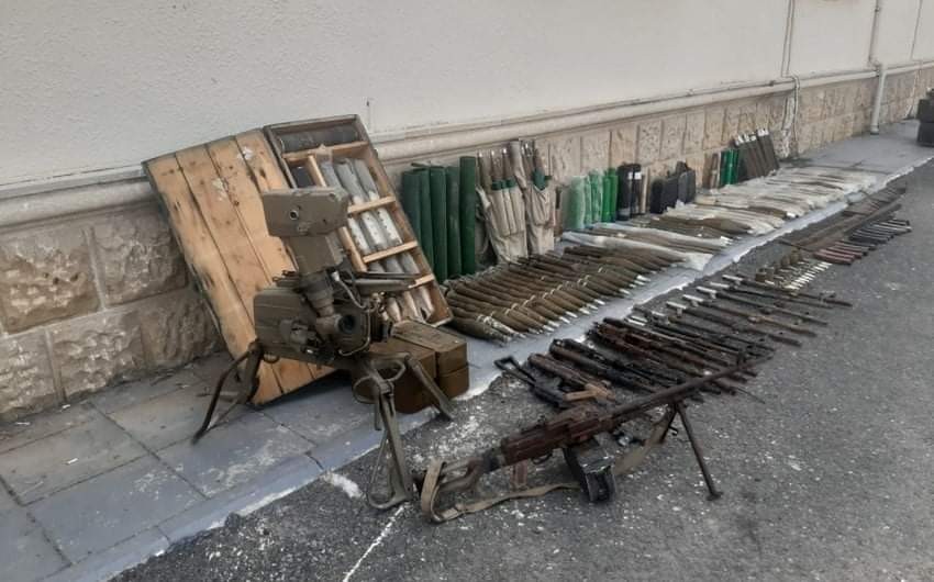 Number of weapons thrown by Armenians in Fuzuli while retreating revealed