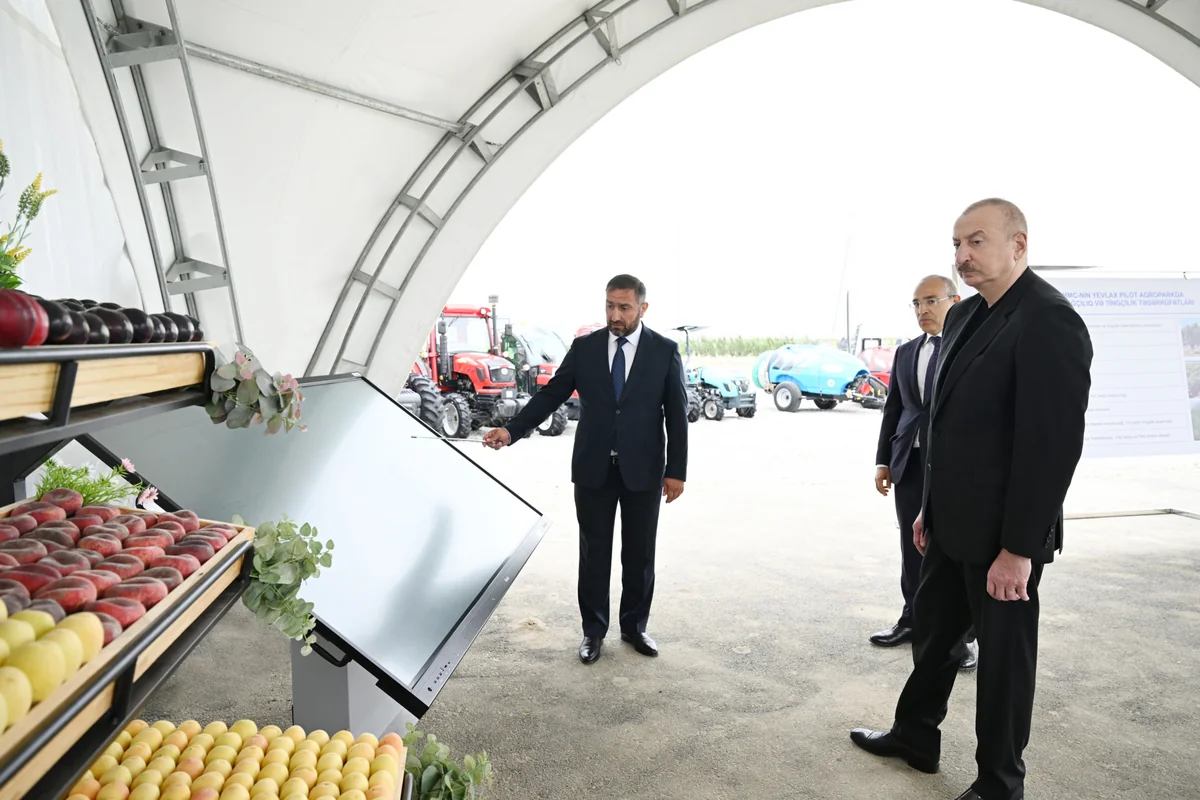 Prezident İlham Əliyev Yevlax pilot aqroparkının açılışında iştirak edib -YENİLƏNİB