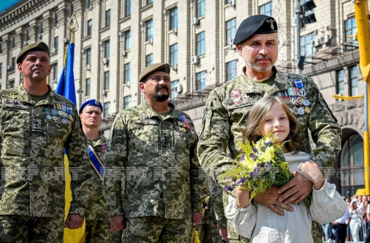 Solemn parade on Independence Day held in Ukraine