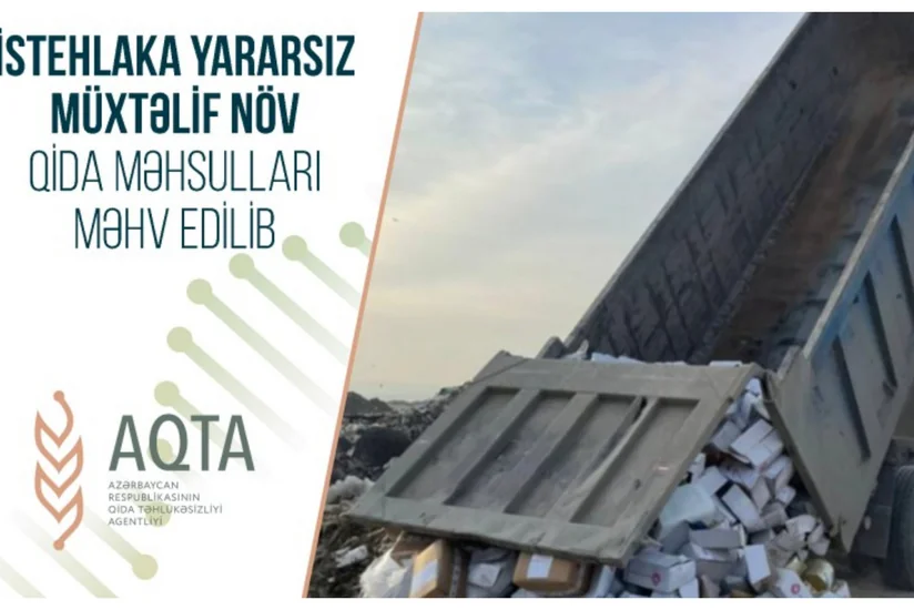 İstehlaka yararsız qida məhsulları məhv edilib