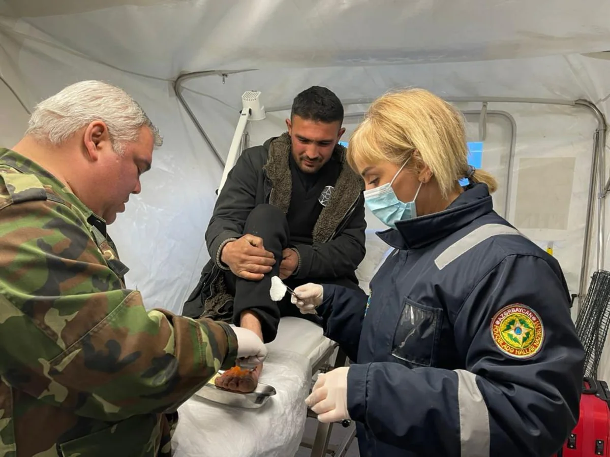 Medical services provided to 729 Turkish quake victims in Azerbaijani mobile hospitals