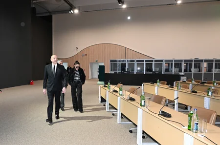 İlham Əliyev Bakı Olimpiya Stadionunun ərazisində COP29-la bağlı yaradılan şəraitlə tanış olub - YENİLƏNİB