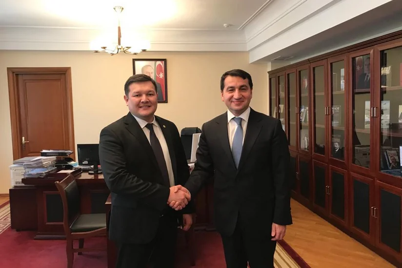 Hikmet Hajiyev, Kazakh Vice Minister discuss cooperation issues