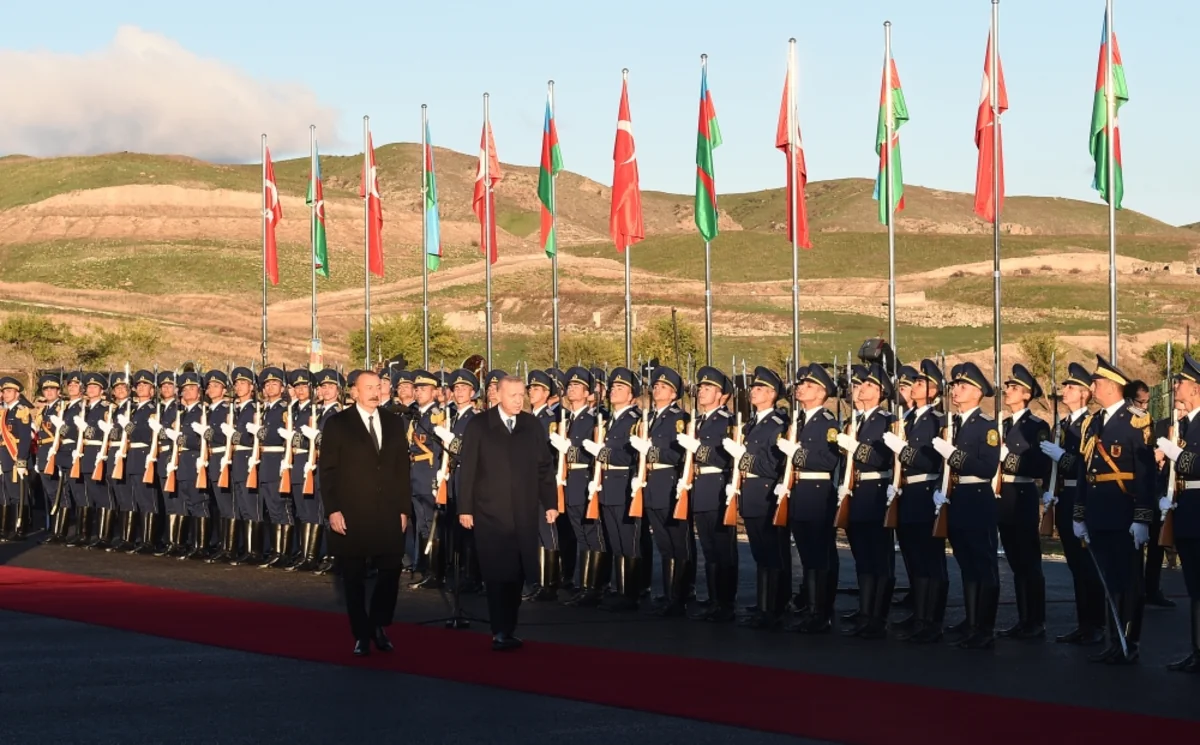 Ərdoğanı Zəngilanda Prezident İlham Əliyev qarşılayıb
