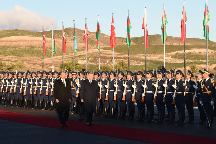 В Зангилане проходит официальная церемония встречи Эрдогана