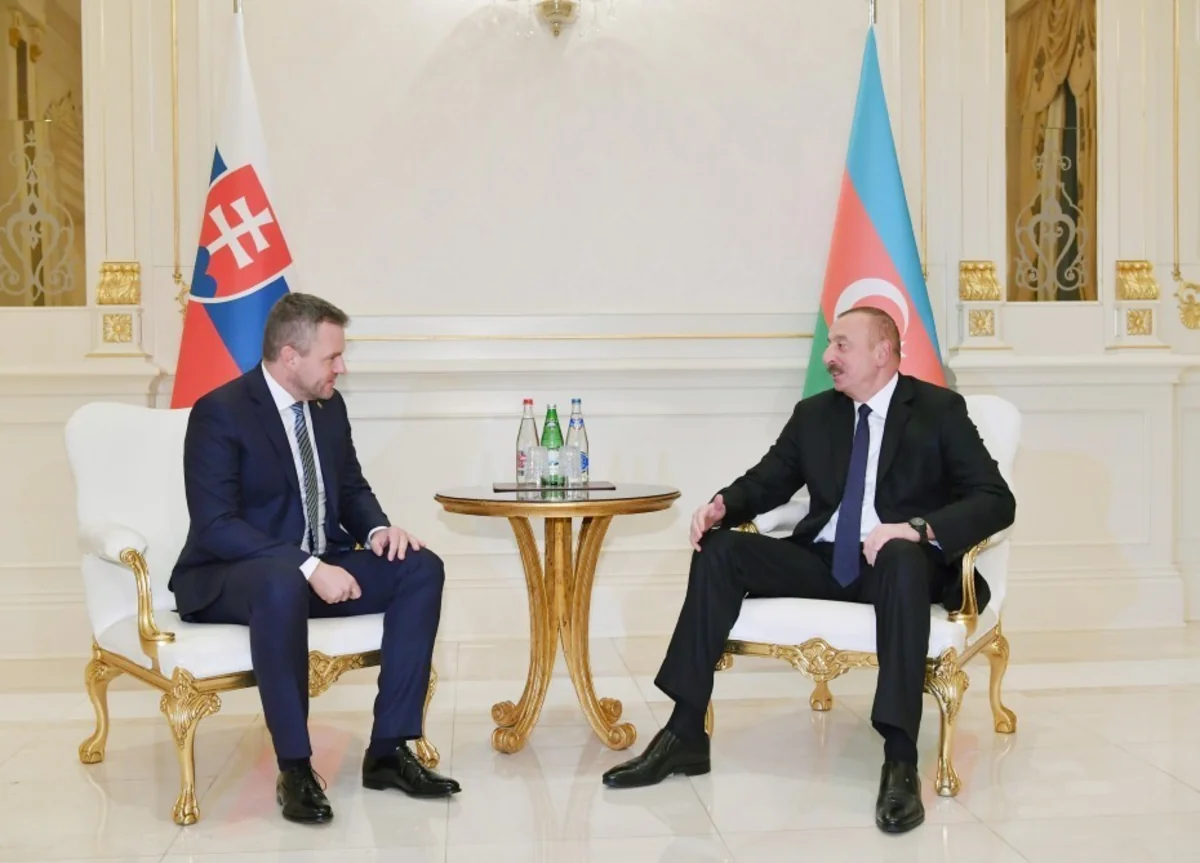 İlham Əliyev Slovakiyanın Baş naziri Peter Pelleqrini ilə görüşüb