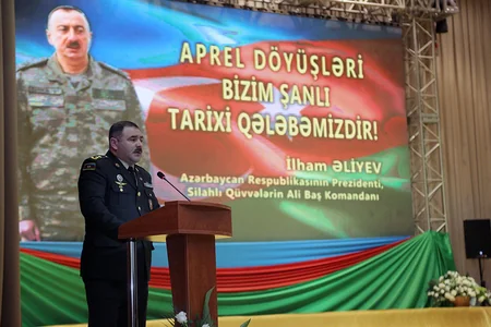 Aprel döyüşlərinin ildönümünə həsr olunan mərasim keçirilib